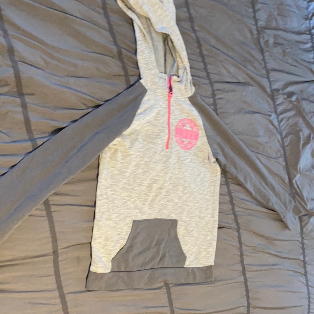 Gray with pink jacket